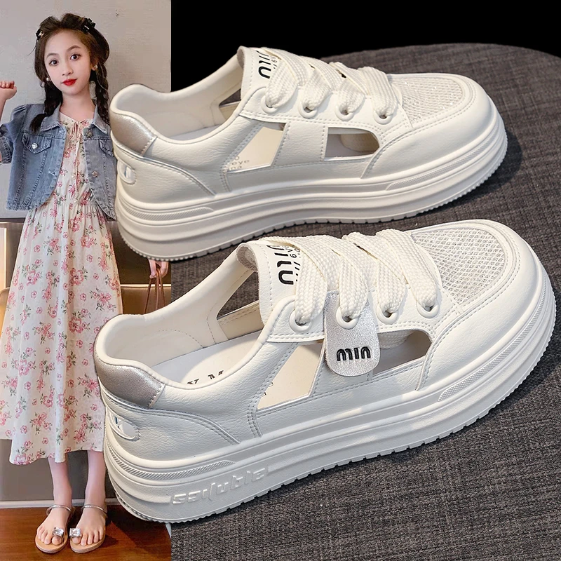 女大童包头凉鞋2025新款夏季儿童镂空运动网鞋爆款学生沙滩鞋