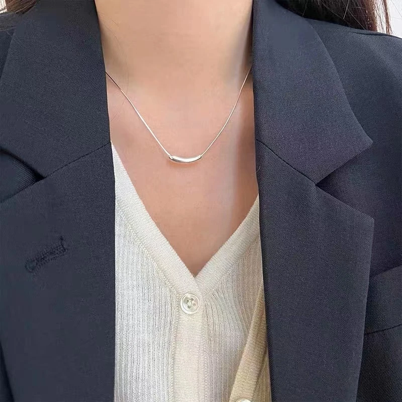 项链 小众设计感茄子项链 ins冷淡风 轻奢高级感百搭锁骨链