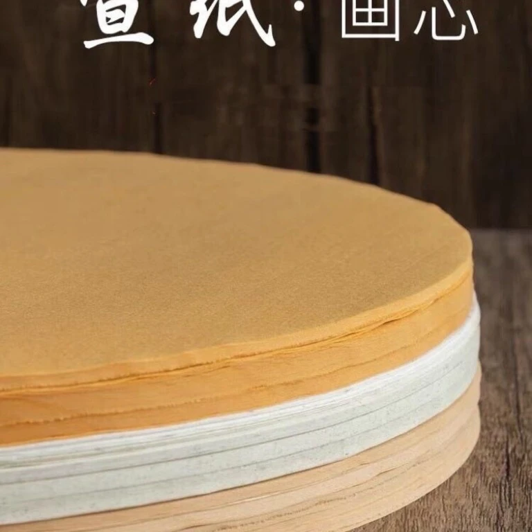 新春浮力【慈南老纸定制】古法宣纸画芯团扇