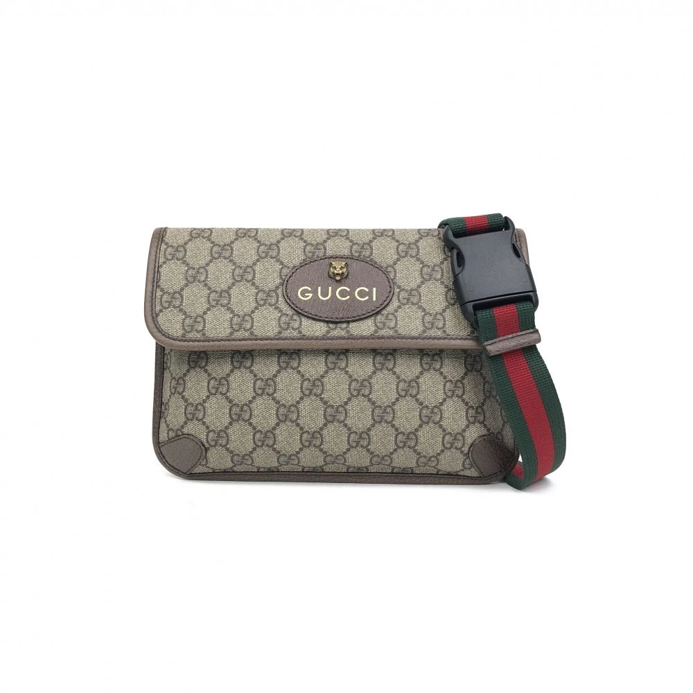 99新 GUCCI/古驰 男女通用帆布虎头腰包/单肩斜跨包虎头腰包/D店