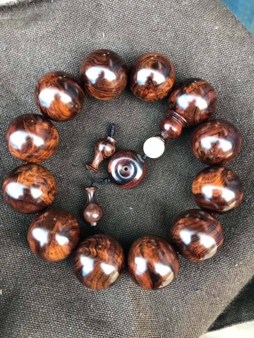 海黄紫油梨水波瘤疤手串2.0