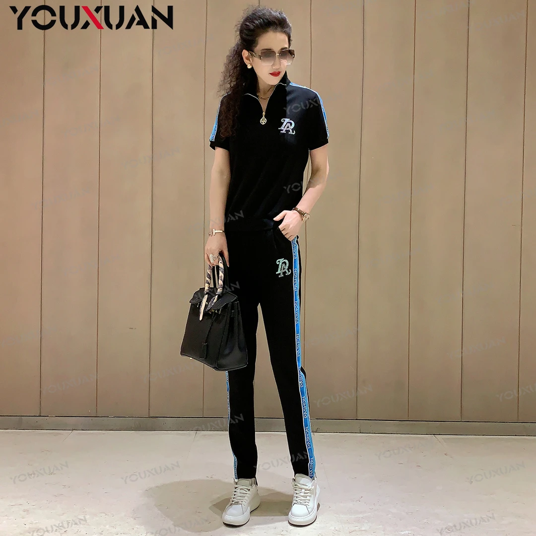 【夏季新品】2023春夏新款立领百搭韩版时尚休闲运动套装8512.