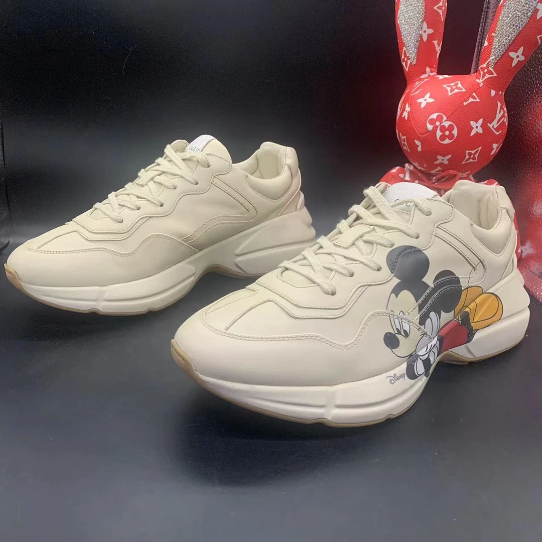 【聚星折扣】古驰/Gucci男士休闲时尚舒适米老鼠老爹鞋41欧码