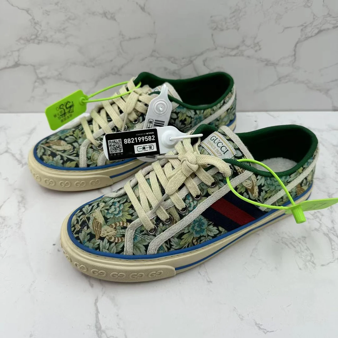 【二奢折扣】GUCCI/古驰/95新/1977花卉时尚百搭低帮男士板鞋37欧码