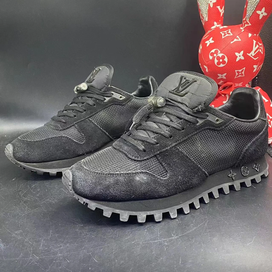 【聚星折扣】LouisVuitton/路易威登男黑色网面运动鞋40欧码ddm1249