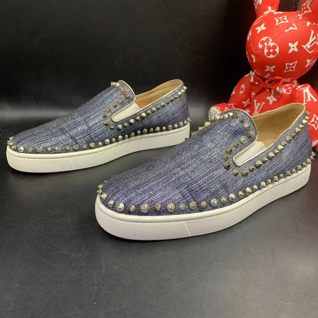 【聚星福利】Christian Louboutin/路铂廷蓝色一脚蹬鞋39.5欧ddm823