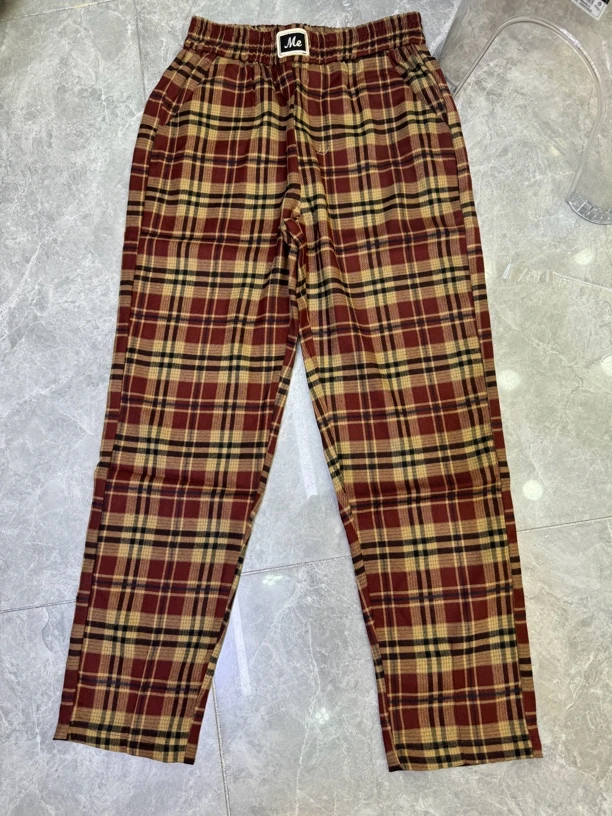 711洋气显瘦百搭格子裤子