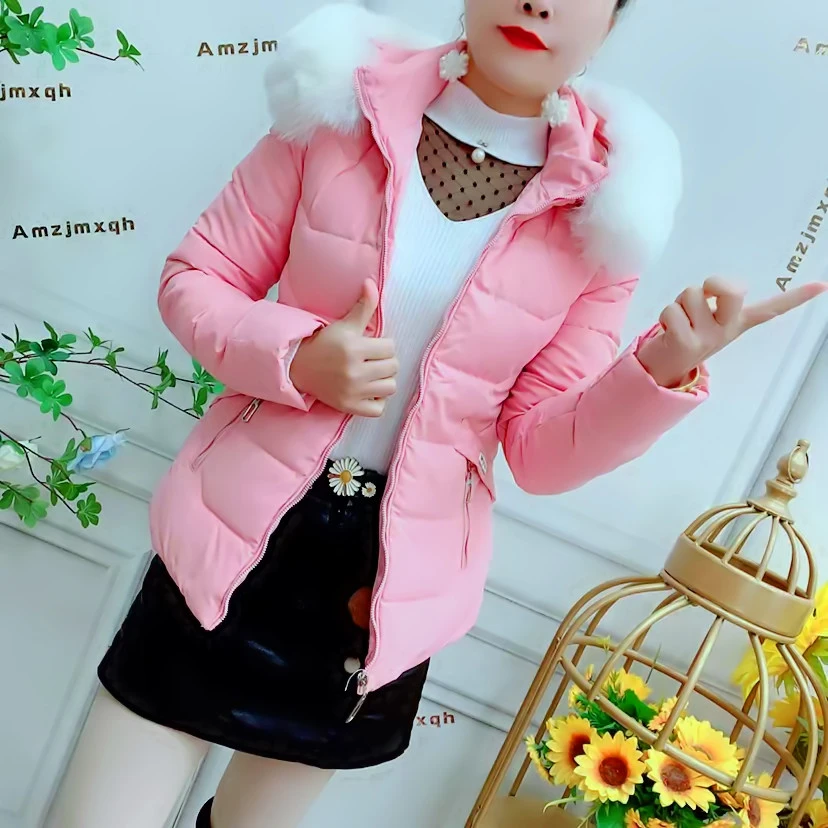 短款棉衣女韩版新款大毛领修身显瘦连帽保暖冬季时尚小棉袄外套潮