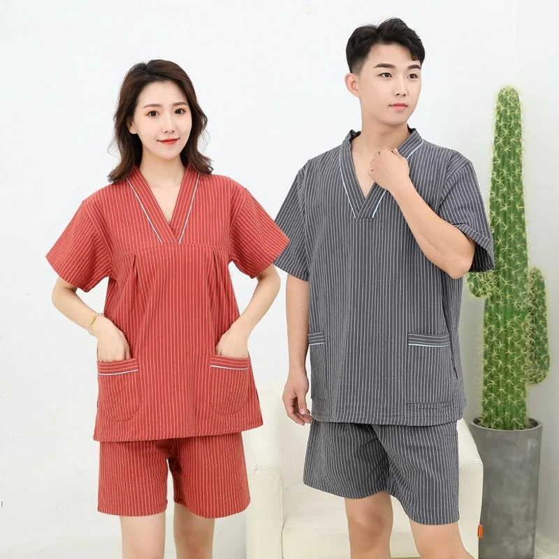 2024新款汗蒸服女士男士款桑拿按摩服大尺码足疗高档按摩汉蒸浴服