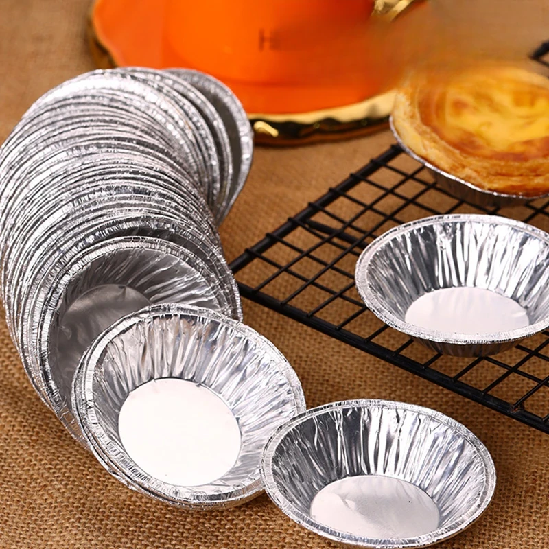 【新疆包邮】蛋挞托杯锡纸碗杯托蛋挞模具蛋挞杯一次性加厚锡盏家用