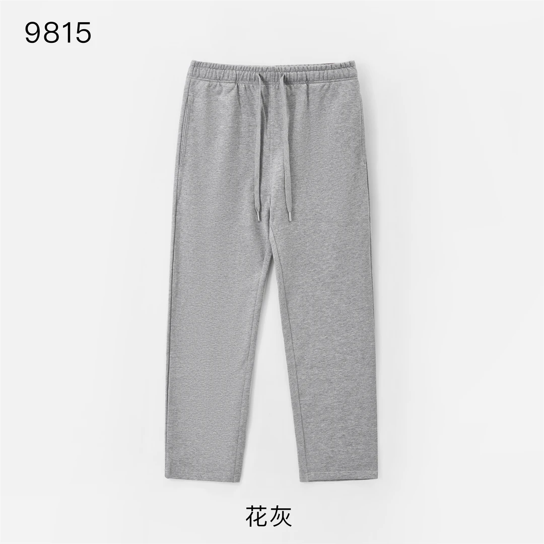 男士秋冬新款纯棉长裤宽松潮流直筒运动休闲裤卫裤灰色百搭9815