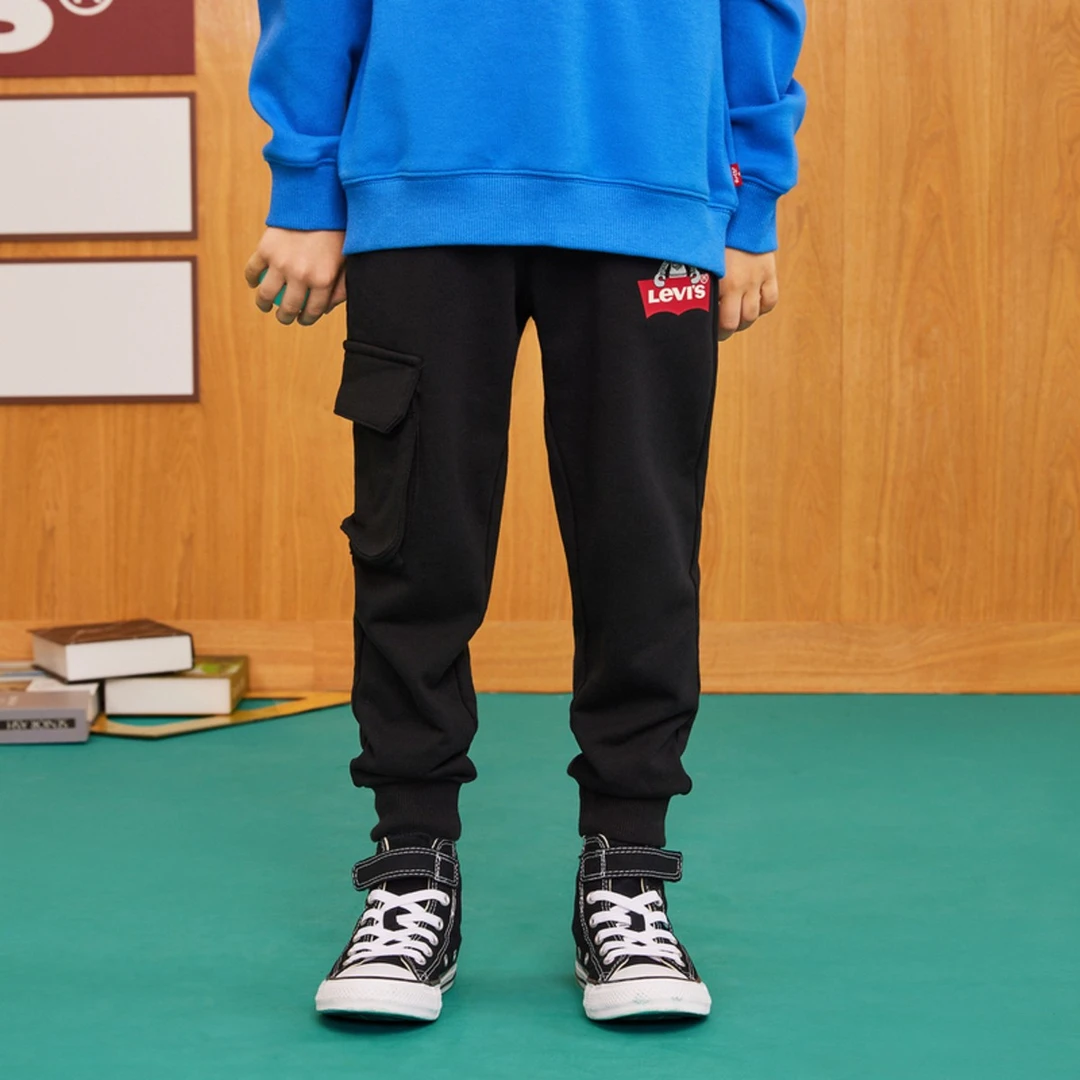 Levi's李维斯男童休闲针织长裤宽松裤子卫裤休闲裤LVB-KN-G018