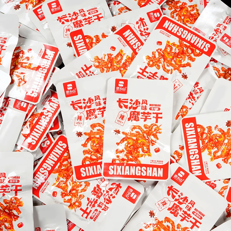 思乡山香辣魔芋干豆腐魔芋爽素毛肚辣片麻辣湖南特产零食小吃辣条