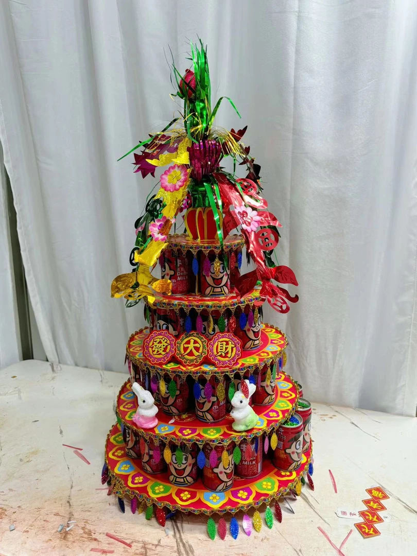 潮汕中秋折塔（旺仔塔）diy材料包自折自粘（有配送教程） 非成品