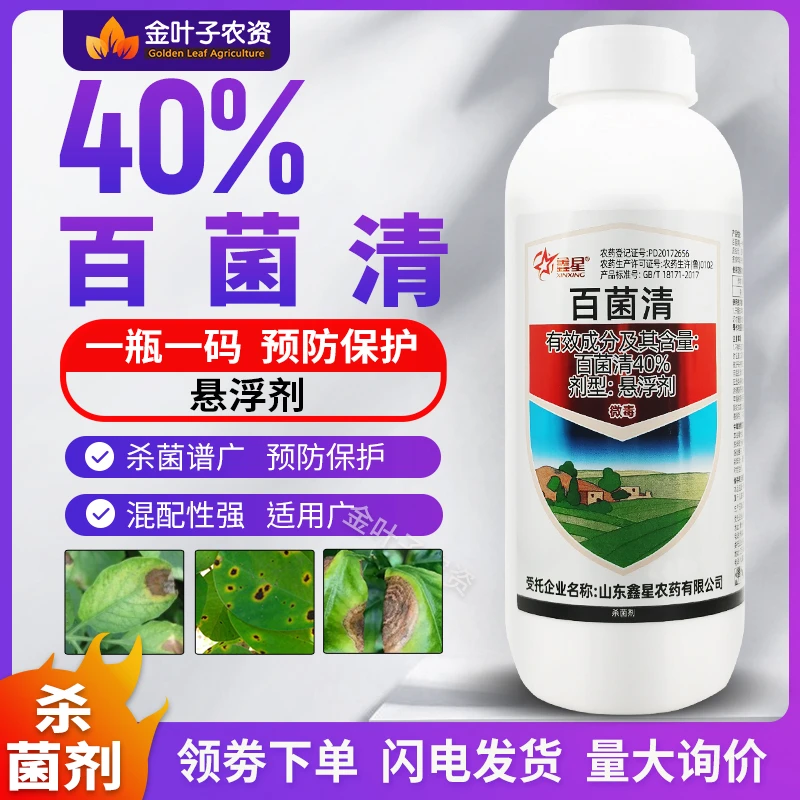 40%百菌清悬浮剂杀菌剂农药早疫病番茄保护性农用杀菌药预防保护