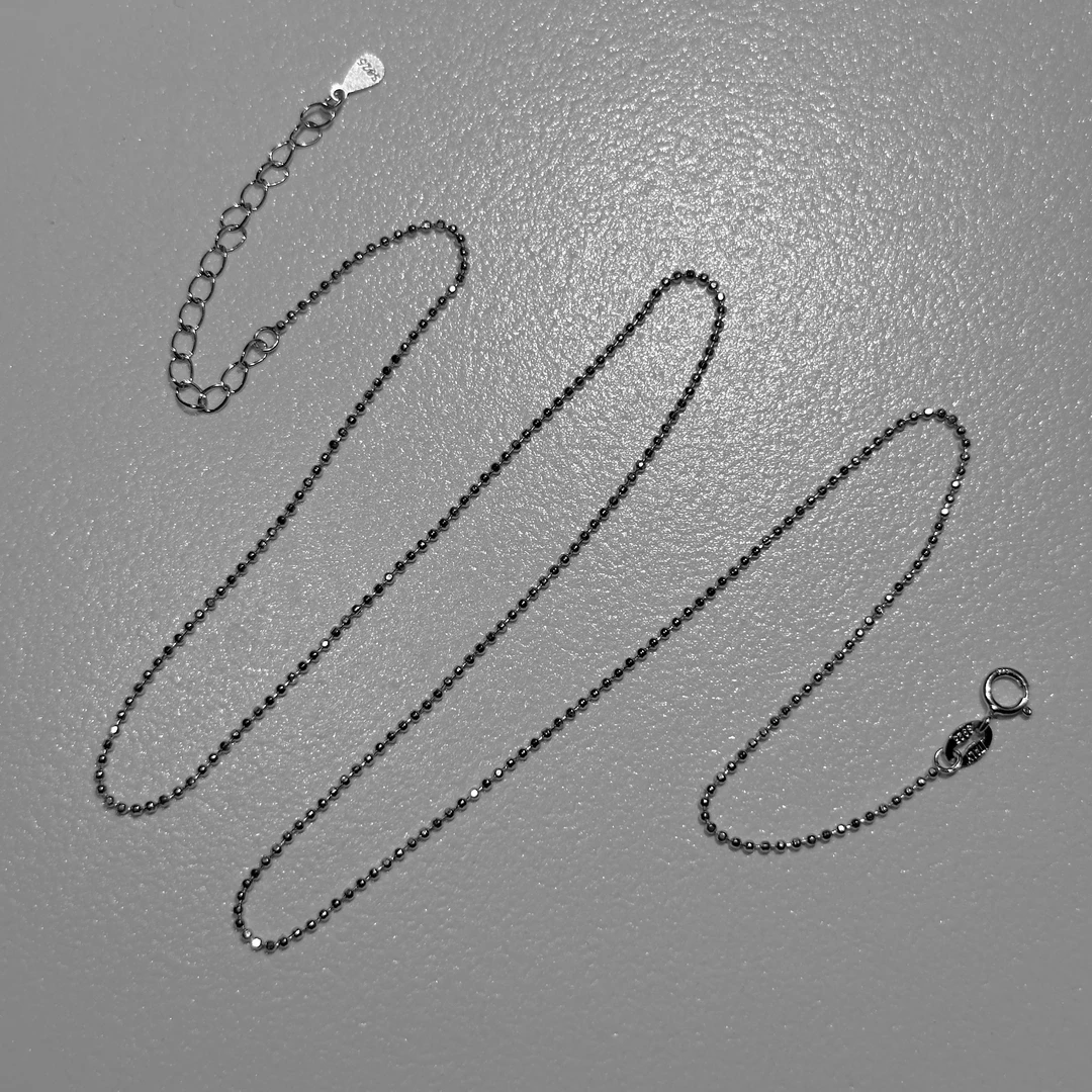 国标S925银镀白金闪珠链轻奢百搭珠宝项链