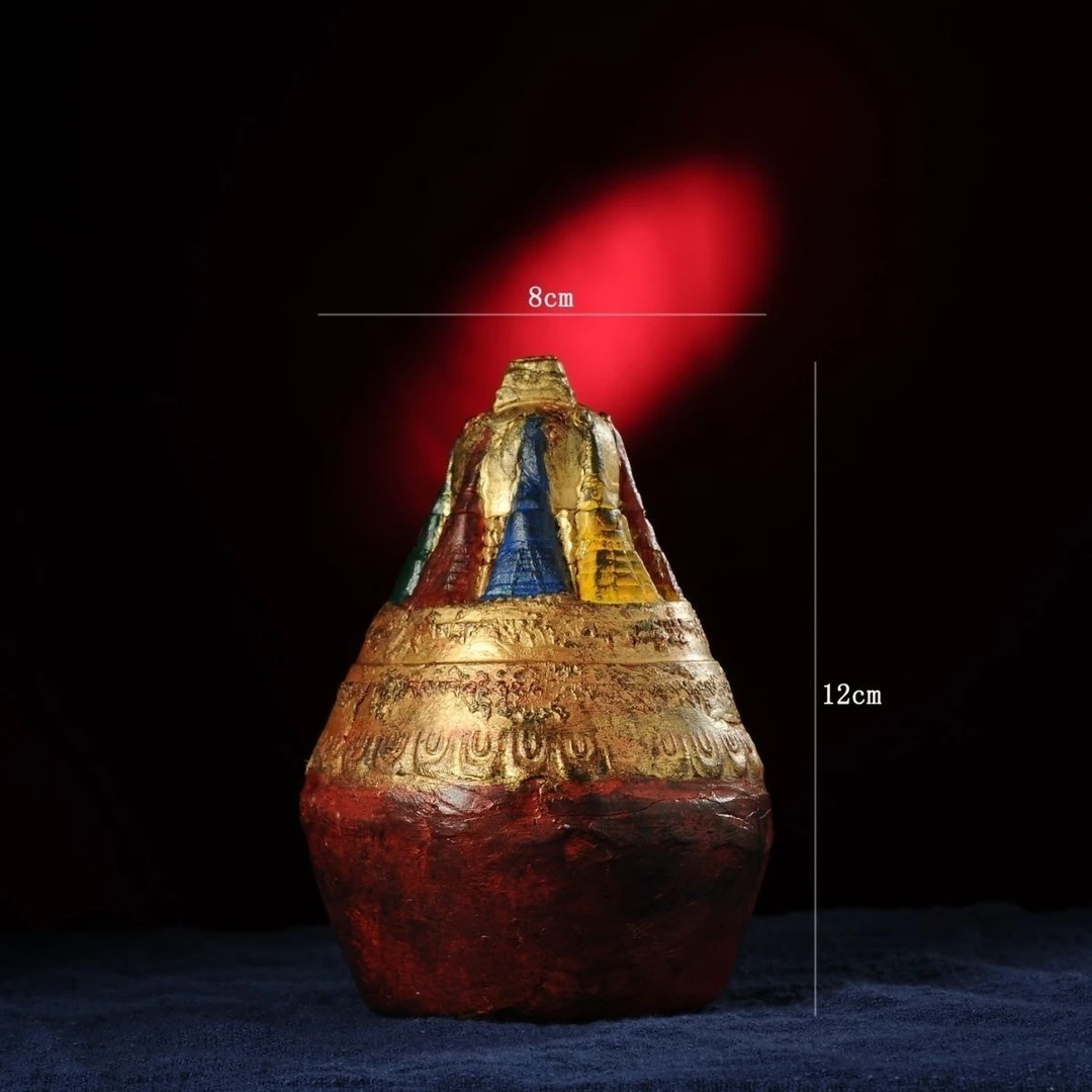 藏传八塔擦擦。 上传精品八塔擦擦。满精品。上面红朱砂和鎏金