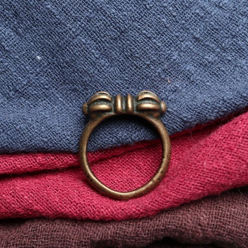 藏式利马铜藏族人手工金刚杵戒指西藏特色民族风文玩古朴百搭款