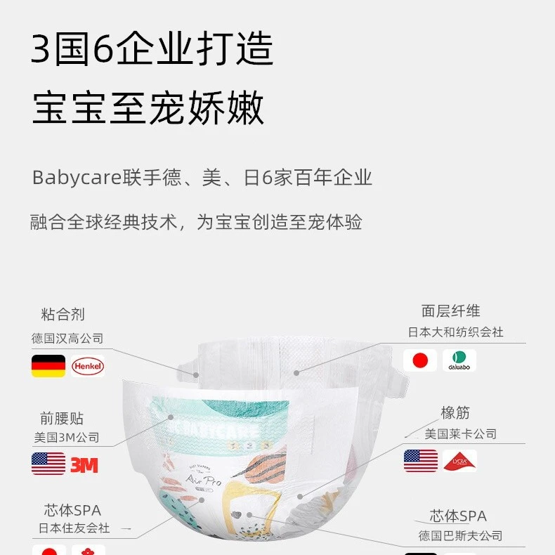 bbc夏日纸尿裤Airpro 婴儿拉拉裤透气夏季宝宝尿不湿全包臀极薄