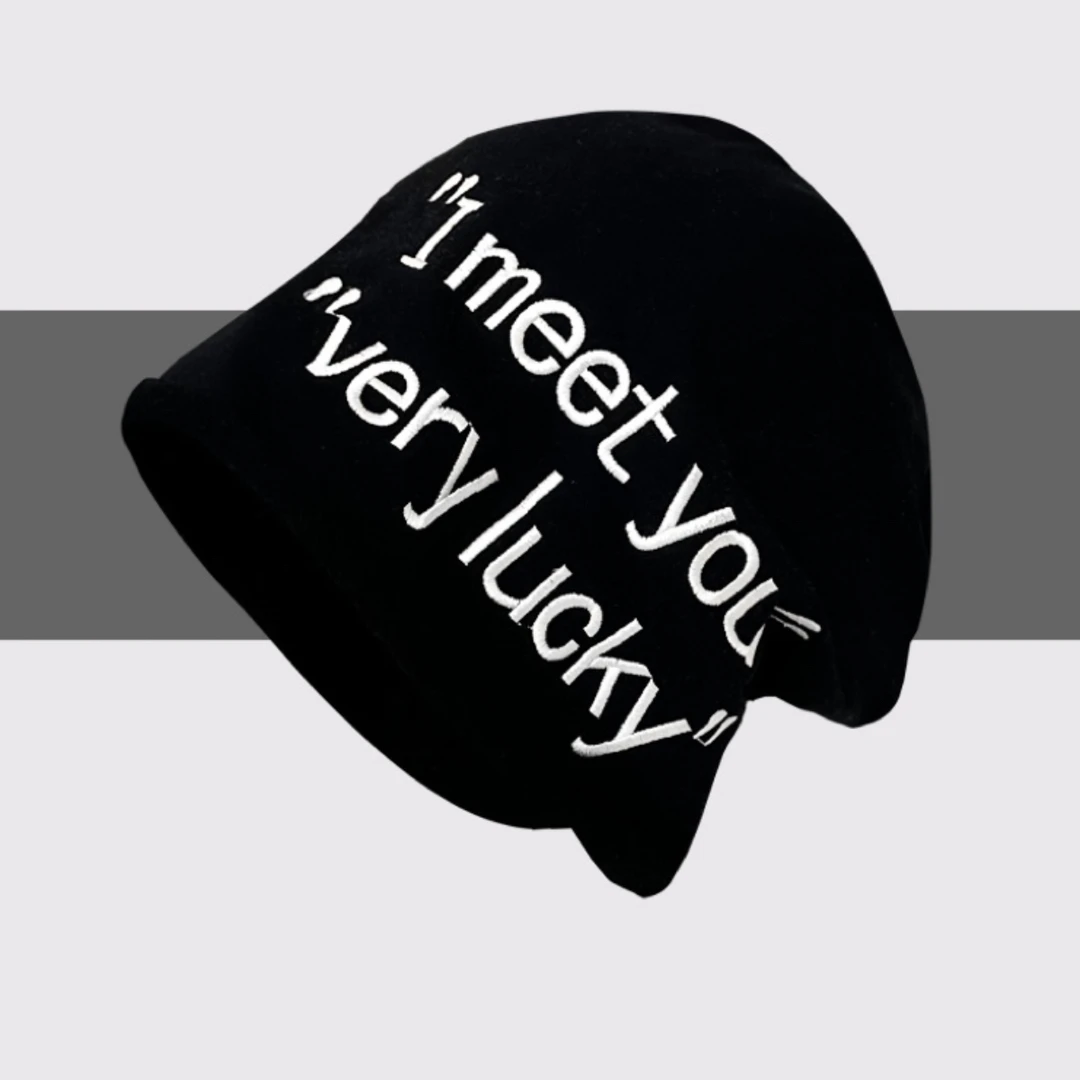 杰曦JIEXI 潮牌刺绣堆堆帽显脸小时尚百搭包头帽M011