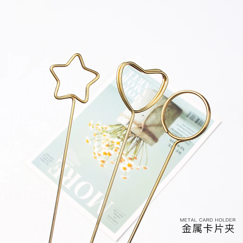 【束漫花艺】卡片夹花插镀金卡片夹+塑料花插 花束卡片夹花插资材