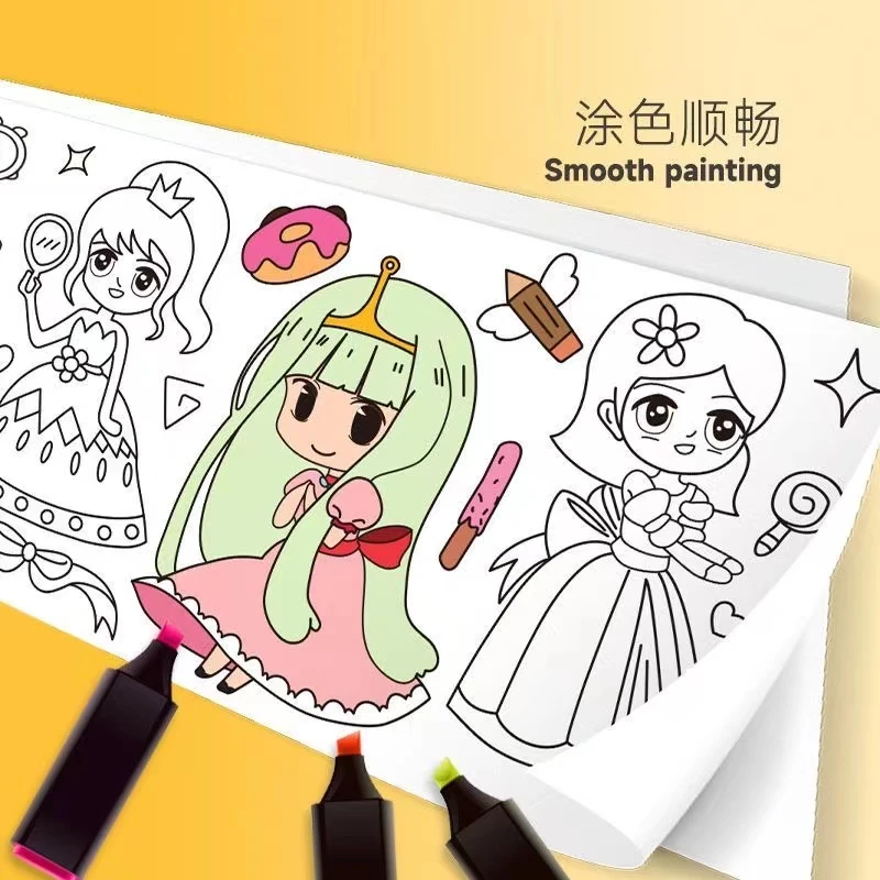 【3米涂鸦画卷2卷 图案随机】有问题找客服 破损补发