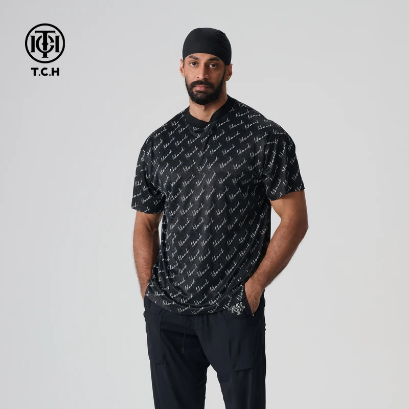 TCH 2025轻奢夏季新款烫钻字母短袖T恤上衣男女同款T72B106122