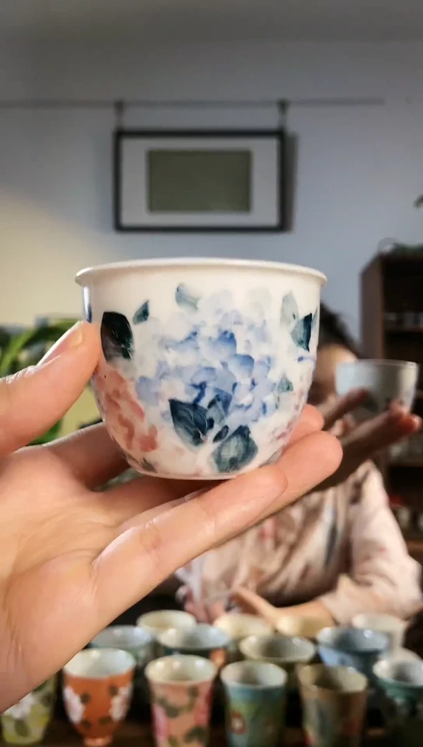 【闪购商品】绣球花蜻蜓小缸杯