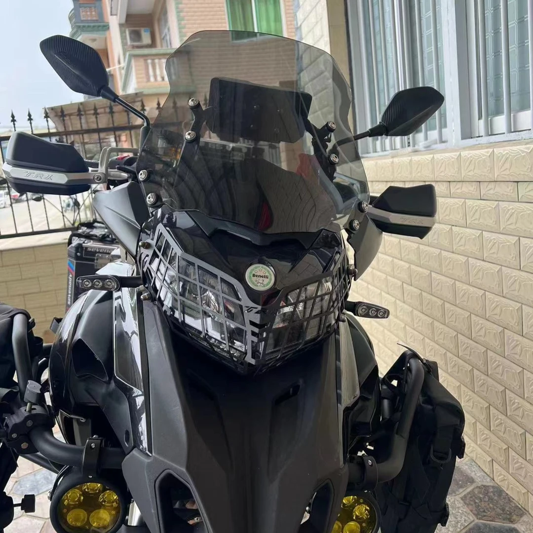 适用于摩托车贝纳利金鹏502 502X骁500挡风玻璃改装加高前挡风板