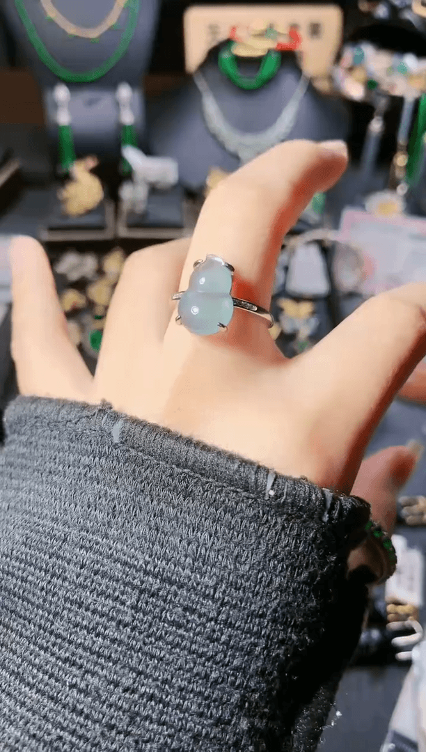 【闪购商品】翡翠戒指银S925镶嵌戒指