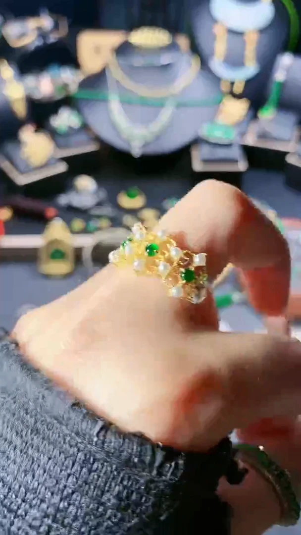 【闪购商品】翡翠戒指银S925镶嵌戒指