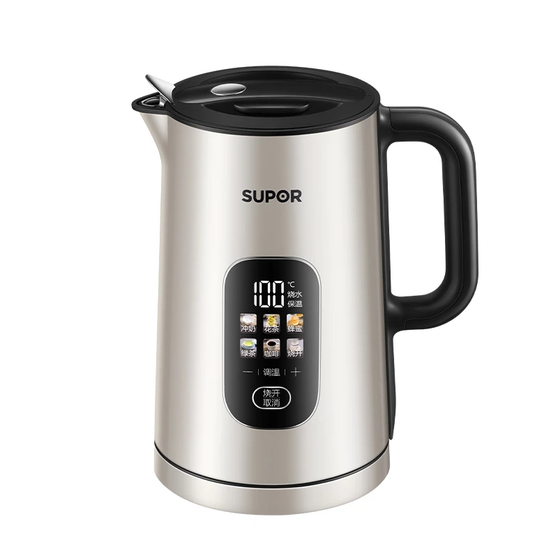 SUPOR/苏泊尔SW-15S02FQ电水壶防倾倒防漏水双层保温电热水壶316L