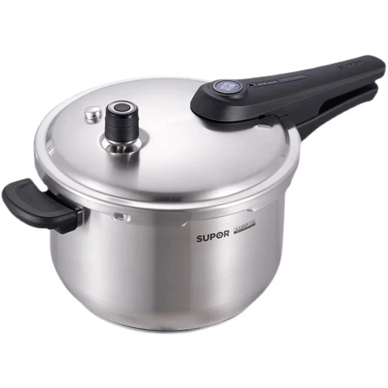 SUPOR/苏泊尔蓝眼压力锅YW24S1聚能环磁底蓝眼示压304不锈钢24CM