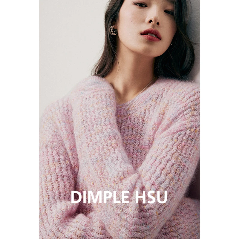 Dimple Hsu针织工艺高颜值丰厚手感MOHAIR毛衣S33786现