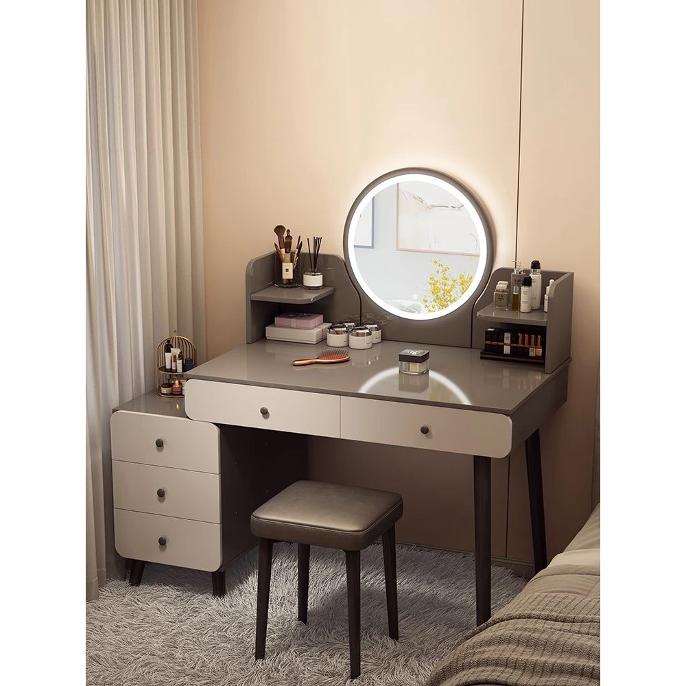 D梳妆台小型2024年新款轻奢卧室化妆台收纳斗柜一体现代简约化妆