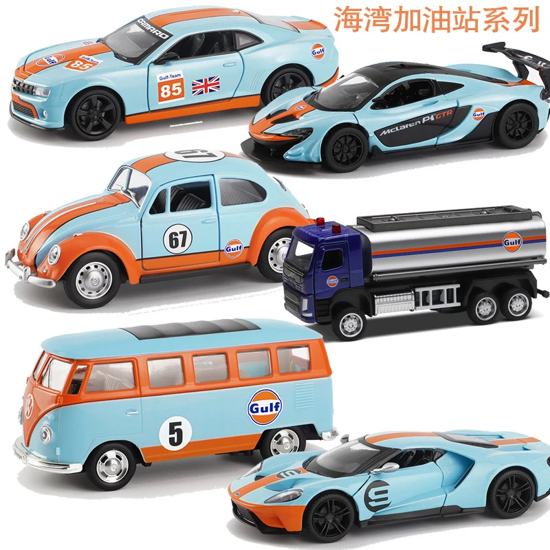口袋海湾石油联名系列合金车油罐车甲壳虫巴士福特GT跑车2472