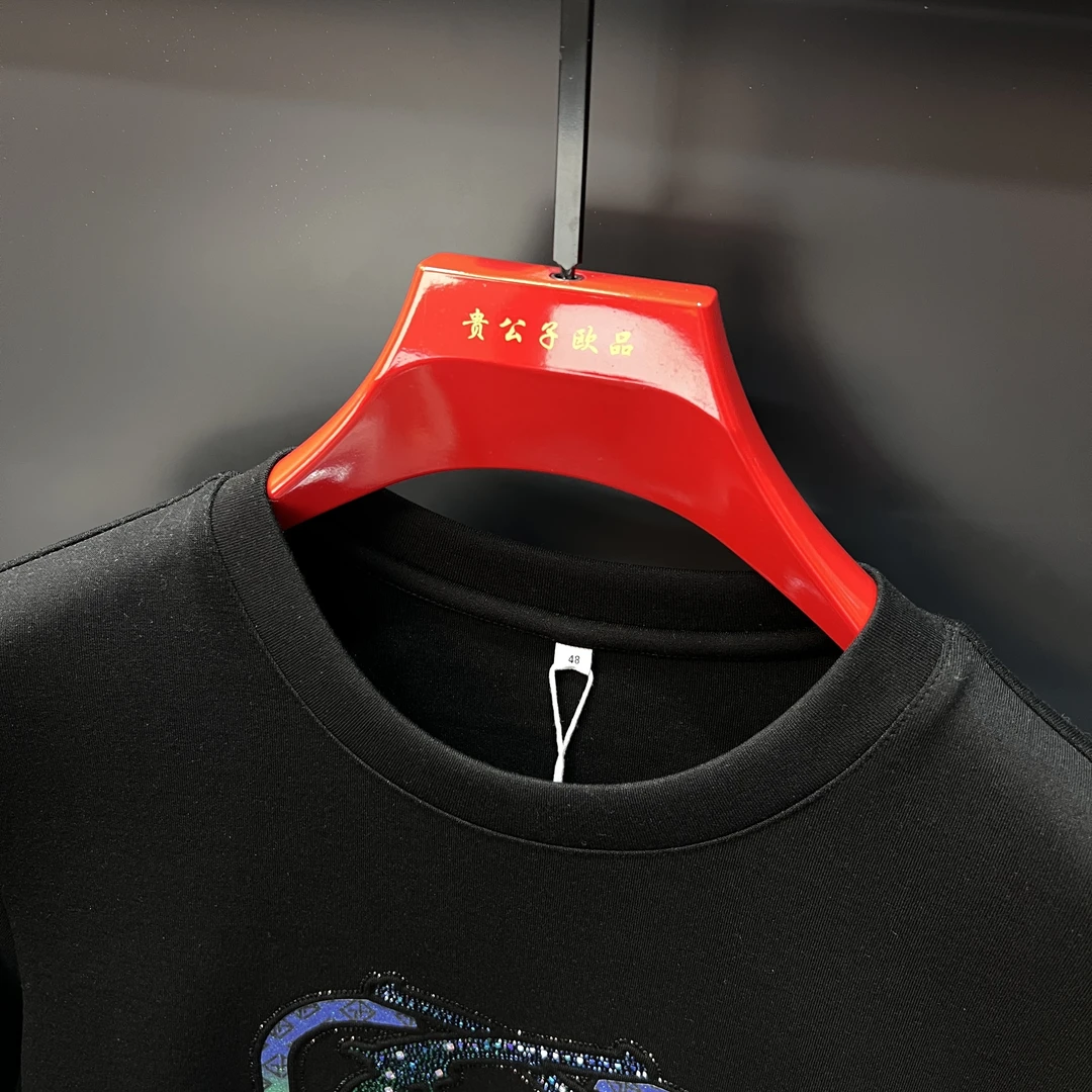 欧品男士秋冬新款个性潮流外套时尚薄款百搭休闲男款圆领卫衣 580