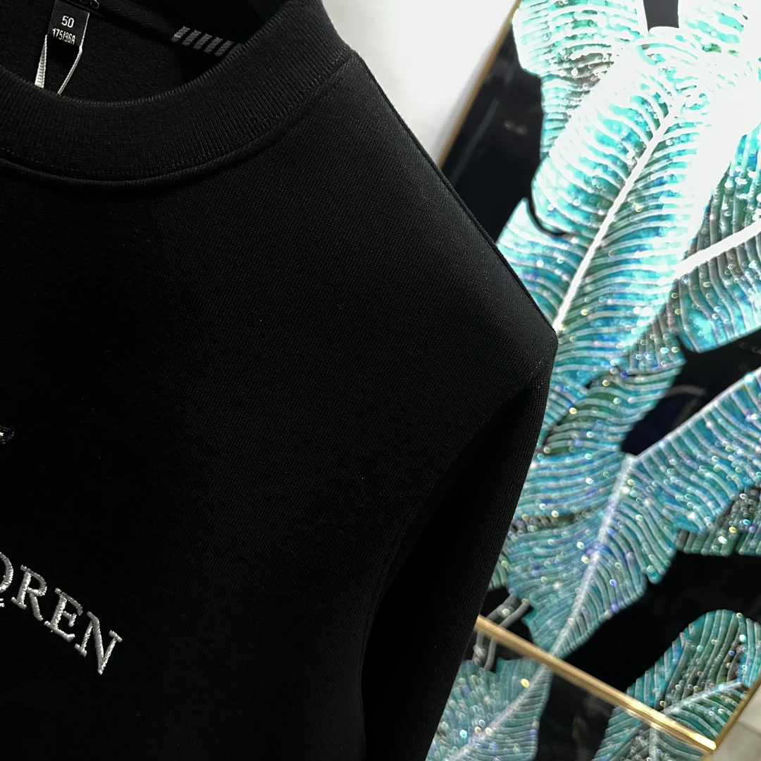 欧货男士秋季新套头休闲时尚百搭日常潮流压胶长袖经典卫衣 2851