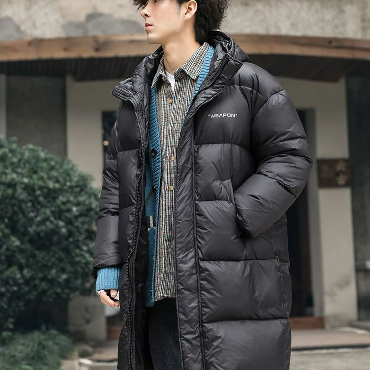 羽绒衣棉服男中长款羽绒棉新款冬季加厚连帽潮牌青年学生情侣大衣