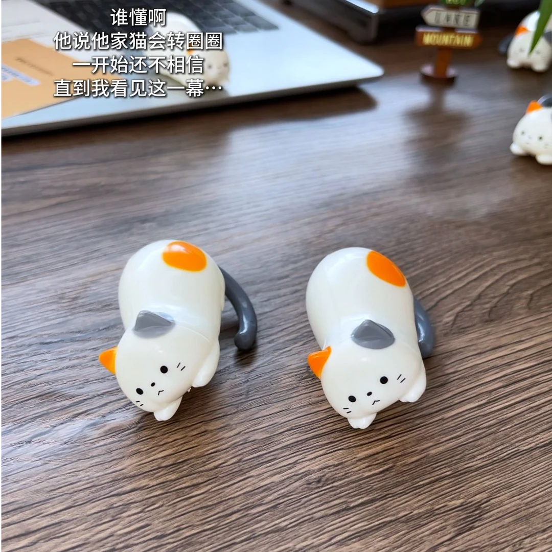 创意发条小猫可动手办玩具解压摆件礼物猫猫