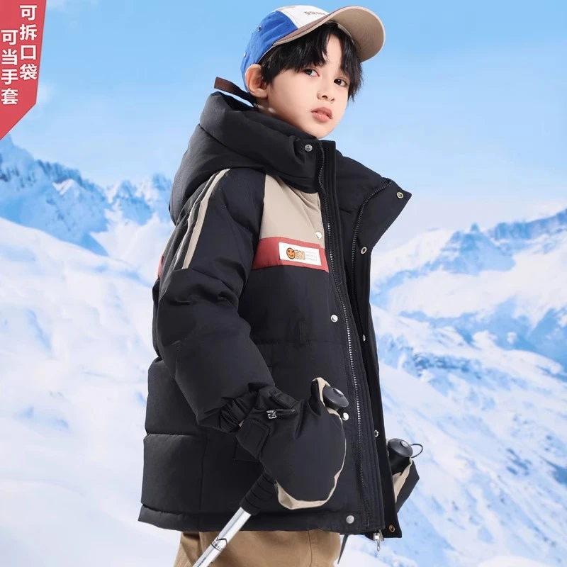 巴拉巴拉恩2024新款儿童羽绒服男童中大童中长款加厚洋气韩版冬季