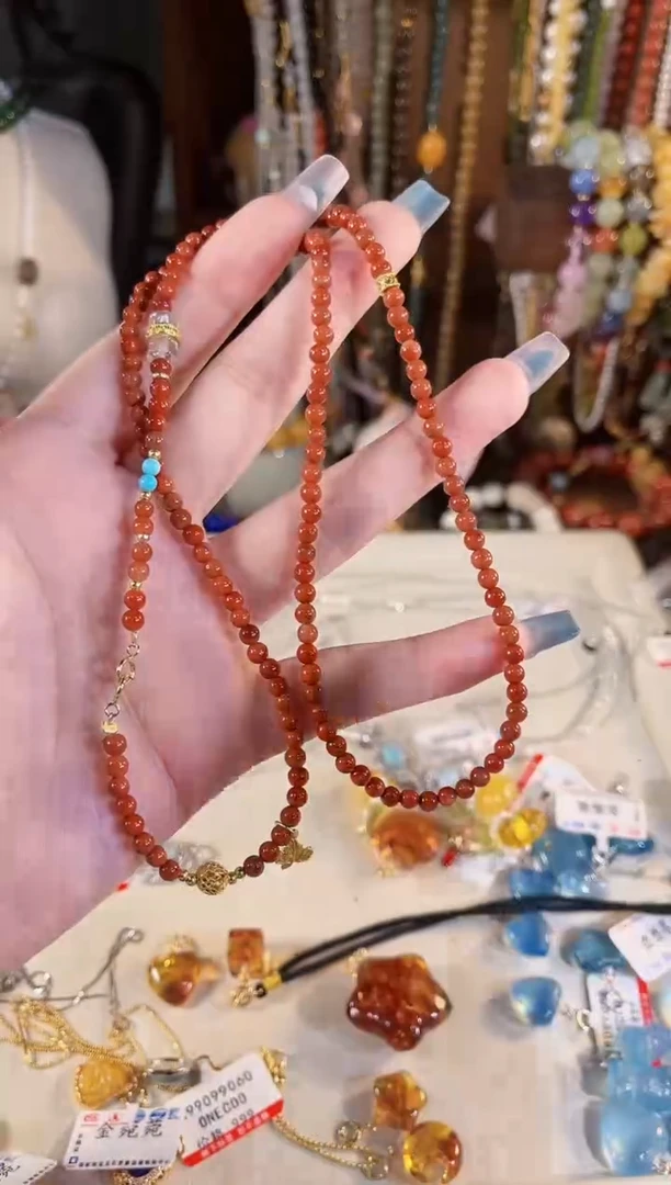 【闪购商品】南红玛瑙项链银S925镶嵌多样性发货其一