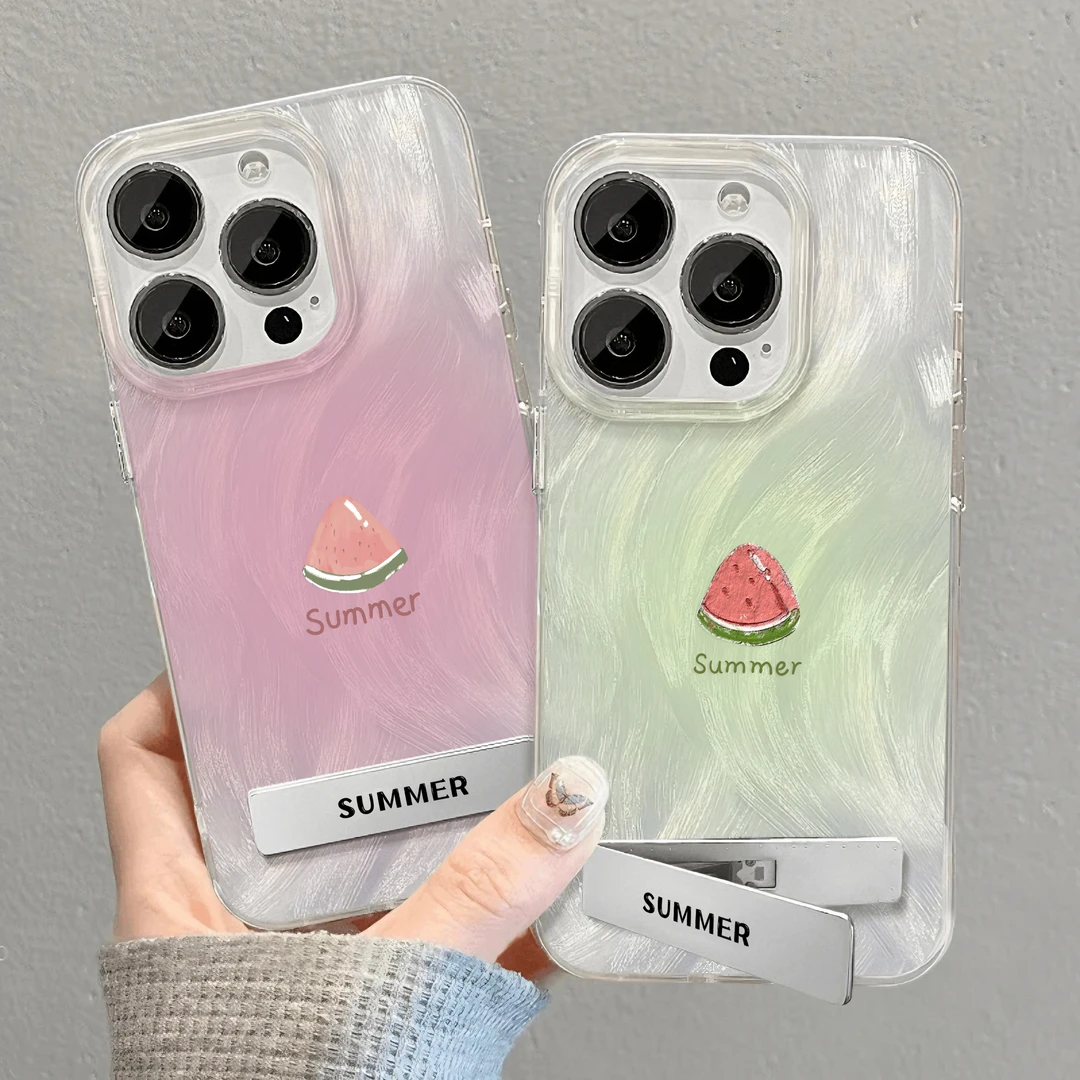 趣味壳夏日西瓜适用苹果15手机壳iPhone13羽纱壳华为vivo小米oppo
