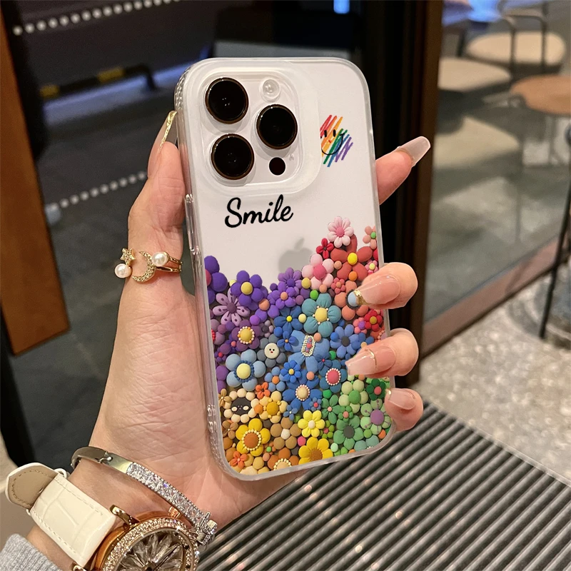 ins多彩太阳花苹果15手机壳14promax小众iPhone13/11可爱12防摔XS