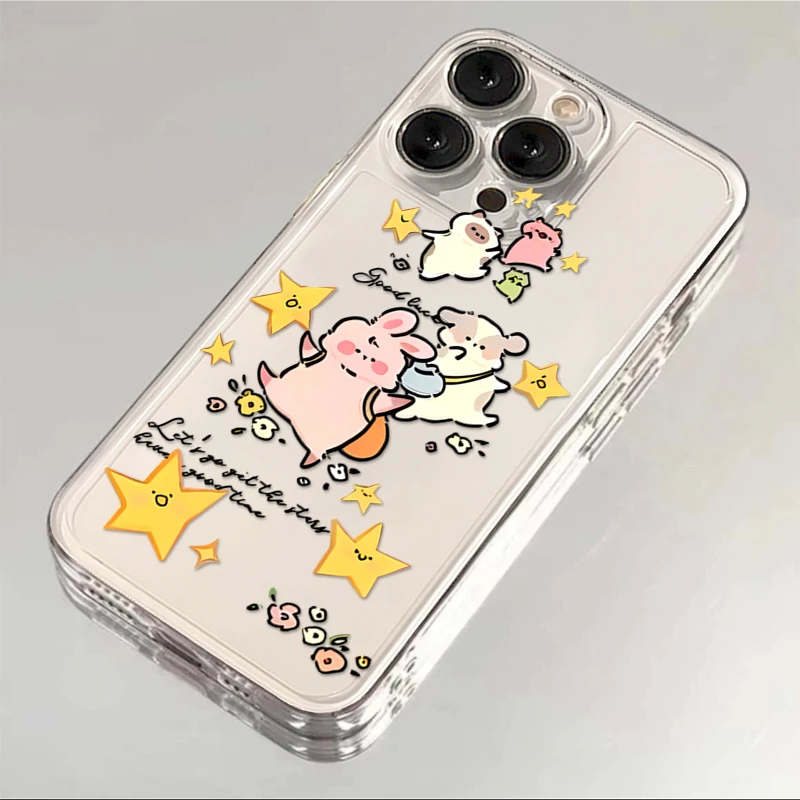 ins可爱动物iPhone15/14/13手机壳苹果11透明12华为vivo小米oppo