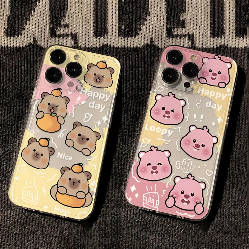 可爱卡皮巴拉露比iPhone15苹果14手机壳13promax防摔11/12透明XR