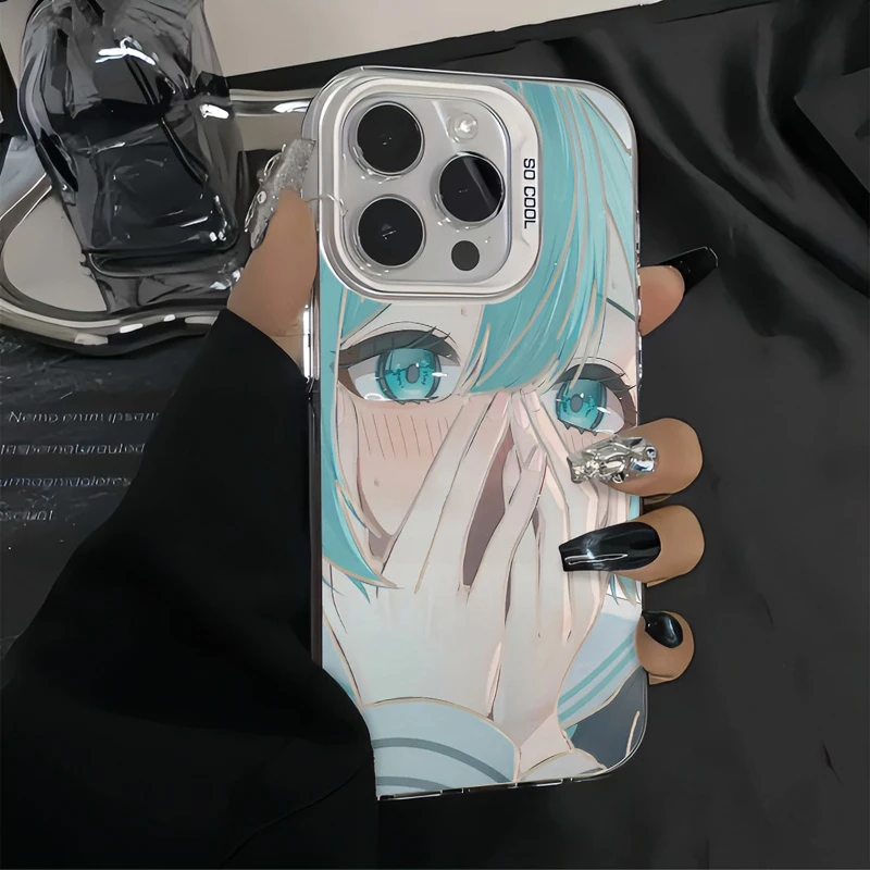 蓝眼睛初音未来适用iPhone15元气壳苹果13手机壳华为vivo小米oppo