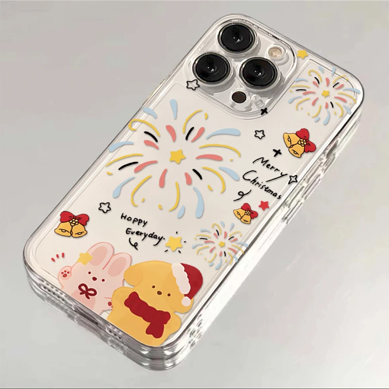 ins烟花兔子狗狗iPhone15苹果13手机壳14/11圣诞华为vivo小米oppo