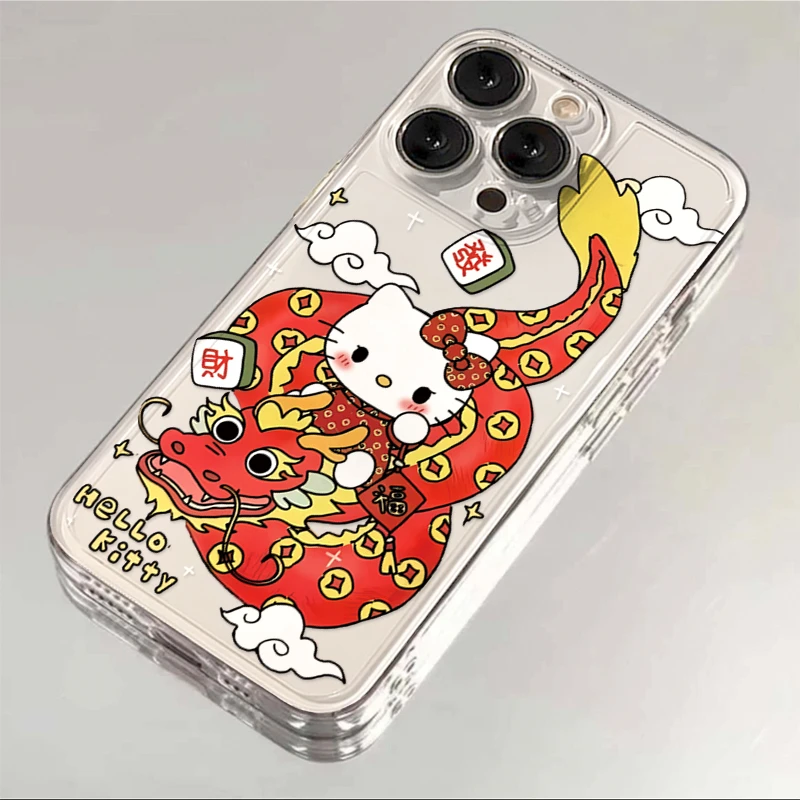 发财龙kitty苹果15国风11/13手机壳iPhone14软壳华为vivo小米oppo