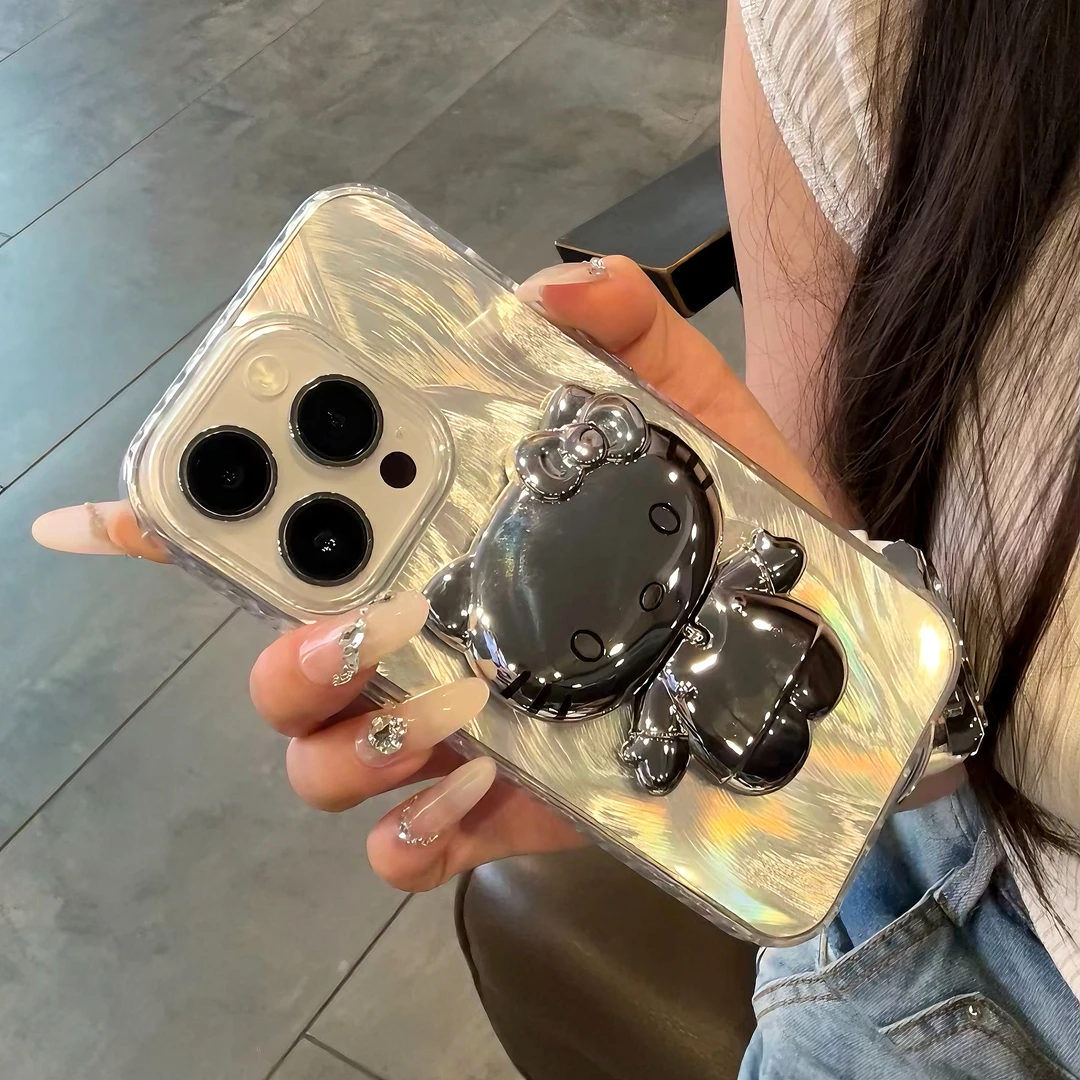 趣味壳日韩KT补妆镜适用iPhone15苹果13华为P70pro手机壳小米oppo